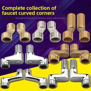 샤워 수도꼭지 곡선형 발 조절 가능 어댑터 견고한 황동 벽걸이 교체용 앵글 밸브 주방 욕실 액세서리