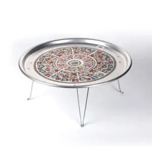 옛날 접이식 양은밥상 2호 50cm 왕대 양은발상 오봉