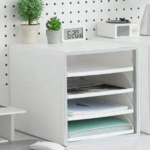 멀티 서류 트레이 오픈형 4단 데스크 a4 서류 트레이 사무실 정리함 데스크탑 수납함 파일 용품 문구