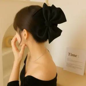 왕리본 올림머리 빅리본 새틴 집게핀 헤어핀
