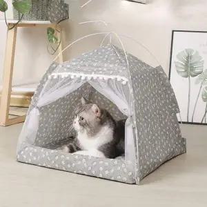 [셀러에이드]예홈펫 텐트형 강아지집 고양이집 강아지 고양이 방석