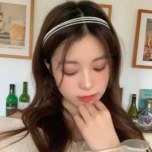 [콩심팥심]트리플 진주 헤어 밴드 머리띠 셀프 웨딩 촬영 티아라
