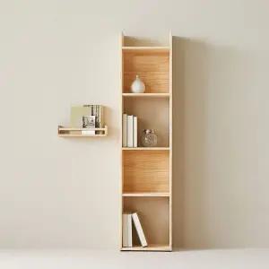 북쉘프 슬림 틈새 4단 원목 좁은 코너 디자인 400 책장 LGM242C