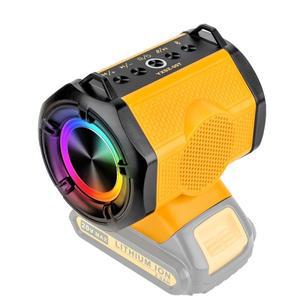 DEWALT 호환 20V 배터리용 충전식 휴대용 스피커 가정 및 파티용 USB 포트가 있는 Bluetooth 스피커배터리