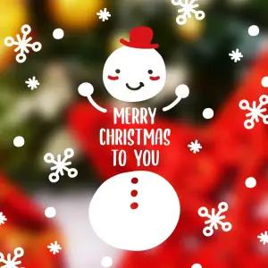 (중 꼬마 눈사람) 크리스마스 데코 그래픽스티커/디자인/장식/유리창/카페/매장/벽지/식당/창문/꾸미기