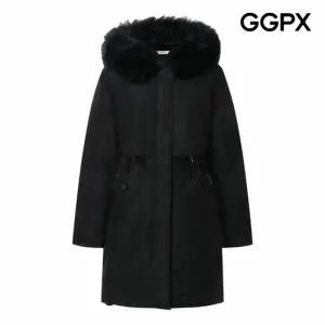 [GGPX] 후드퍼 하프 스트링 패딩 점퍼 (GPAJP008B)