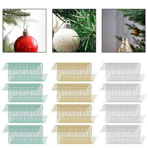 100개 크리스마스 트리 훅 장식품 걸이 펜던트 S자형 와이어