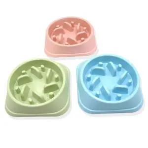 반려동물 네모형 슬로우밥그릇 역류방지