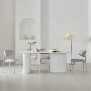 오르다 라운드 고급우레탄도장 템바보드 2000세라믹식탁+의자6개세트 6인8인