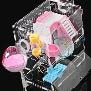[골드스마일]아크릴 햄스터 케이지 용품 diy패키지 물통 세트