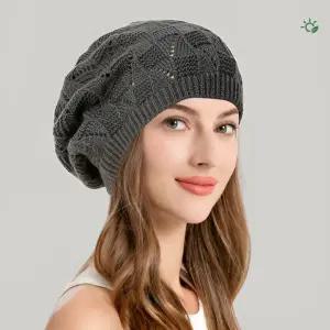 여성 베레모 중년 패션 모자 겨울 따뜻한 니트 빵모자