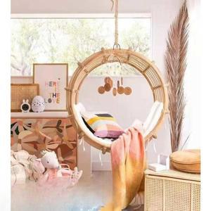 라탄 그네 정원 해먹 테라스 행잉 발코니 나무색