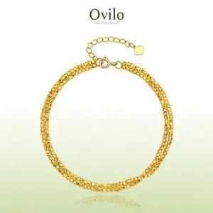 [오빌로]24K 순금 골드볼 두줄 팔찌