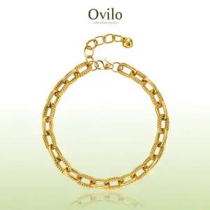 [오빌로]24K 순금 볼륨 링크 팔찌