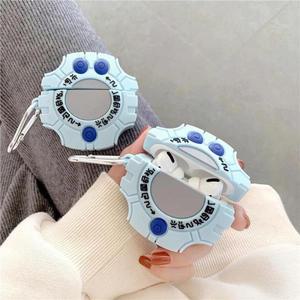 3D 큐트 만화 디지몬 몬스터 Digivice 헤드폰 케이스 Apple Airpods 1 2 3 4 Pro 소프트 실리콘 이어폰 보