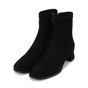 [25FW 신상]바바라 양가죽 스웨이드 여성 스판부츠 4cm_BBI858BK