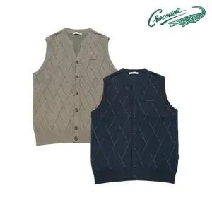 앞판 자카드 패턴 오픈 베스트 CDAAAKV3302