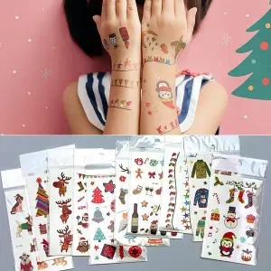 (10장세트) KC인증EC 크리스마스 어린이 타투 데코 꾸미기
