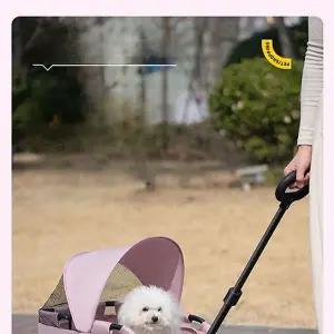 [골드스마일]반려동물 접이식 유모차 폴딩 웨건 저상형 개모차