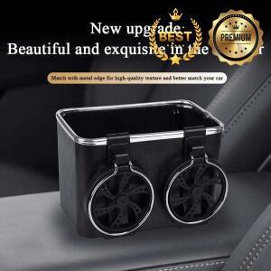 회수 부품 자동차 2개의 접이식 컵 홀더 티슈 박스 카시트 주최자 휴대폰 키용 다기능 자동차 팔걸이 보관