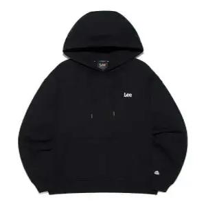 리 lee 스몰 트위치 로고 후드 티셔츠 블랙