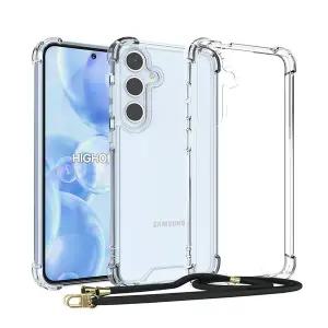갤럭시A17 넥클리스 투명 젤리 케이스 스트랩 에어쿠션 목걸이형케이스