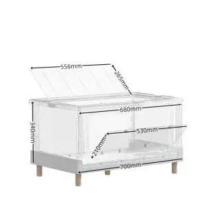 대형 햄스터사육장 고슴도치 빌라 투명 놀이터 리빙박스