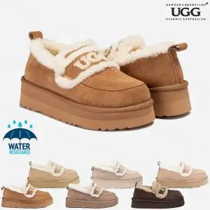 [정품] 어그모카신 호주 오즈웨어 통굽 바이올렛시어링 양털 로고 로퍼 OB939P