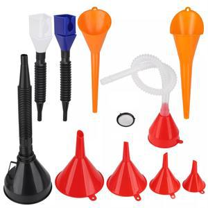 자동차용 플라스틱 깔때기 세트 넓은 입구 연료 및 오일 다용도 유연한 직각 물 냉각수 엔진