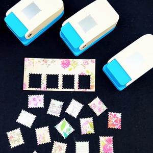 직사각형 우표 펀치 레버 액션 공예 종이 스크랩북 다양한 재료 펀칭 도구