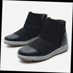 겨울 골프화 남성 방한 부츠 퀼팅 패딩 지퍼 스파이크 아웃도어 트레킹