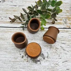 (원형 중형 갈색 4P 1세트) 실리콘 의자 발캡/발커버/다리/커버/식탁/양말/다리캡/패드/신발/체어/슈즈