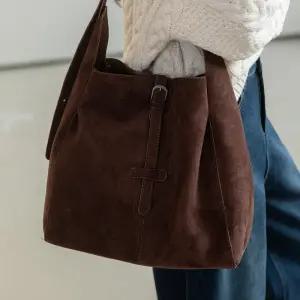 [시크폭스] 루브 신세틱 스웨이드 벨트 숄더백_54BA1291