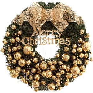 크리스마스 리스 골드 실버 스노우 오너먼트 트리 골드리본 꾸미기 빨강 카페 50cm 화환