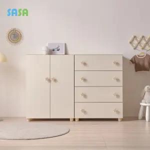 E0 로미 1600 아동옷장+서랍장세트(원목발포함)