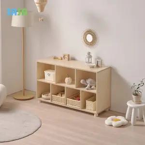 E0 로미 1200 오픈형 아동 다용도수납장(원목발포함)