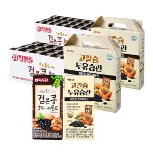 삼육두유 검은콩호두와아몬드 190ml 48팩+서울에프엔비 검은콩호두와아몬드 190ml 32팩