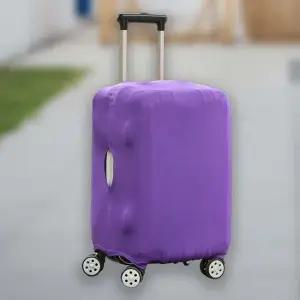 여행 가방 캐리어 스판 커버 카바 덮개 케이스 퍼플 L