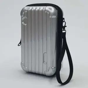 가방 미니 여행용 실버 하드캐리어 파우치