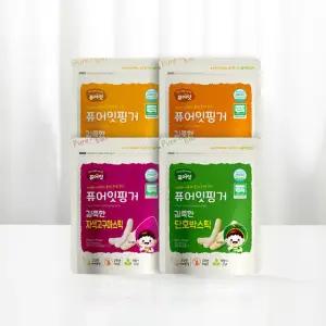 퓨어잇 핑거 유기농 아이과자 길쭉한 야채스틱 4가지맛 아기 간식 유아