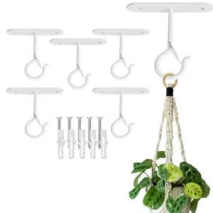행잉 화분 걸이 천장고리 5p 후크 발코니 베란다 원예 vnr8+9YUC