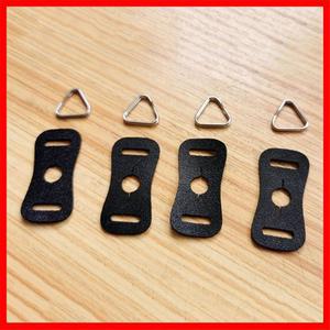 PU 가죽 Protec이 포함된 삼각형 분할 보조 금속 링용 카메라 스트랩 2개