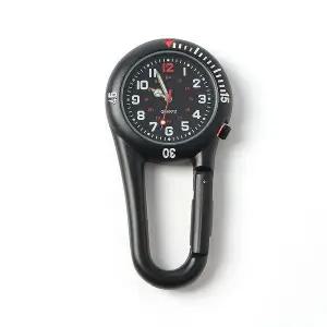 [골드스마일]아웃도어 카라비너 야광 스포츠 시계(블랙블랙)