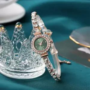 [골드스마일]클로에 슬라이드 여성 손목시계(그린) 메탈시계