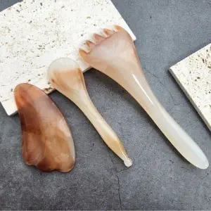 [골드스마일]괄사 마사지기 페이스 두피 바디 마사지 3종 세트