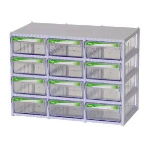 4단 12칸 공구 부품함 수납함 보관함 부품박스 CA507/용품/정리함/책상위/서랍형/문구류/약품/보관장/나사