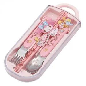 [골드스마일]뮤직 슬라이드 도시락 포크 수저 케이스 식사 도구