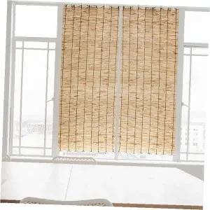 천연 갈대 발 블라인드 창문 차광 롤업 인테리어 원목 우드 소재 햇빛 가리개 베란다 거실 침실