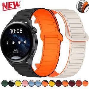 실리콘 마그네틱 루프 스트랩, 갤럭시 워치 6, 4, 5 프로, 3, 액티브 2, 어메이즈핏 팔찌, 워치 GT2e 3 밴드용, 20mm, 22mm