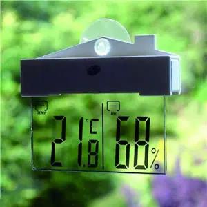 [골드스마일]led 디지털 투명창 온습도계 날씨 lcd 기온 흡착식 디